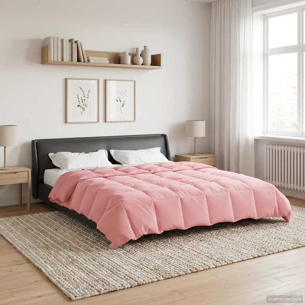Helårs dyne Quilting Lyserød 200 x 220 cm Mikrofiber billede