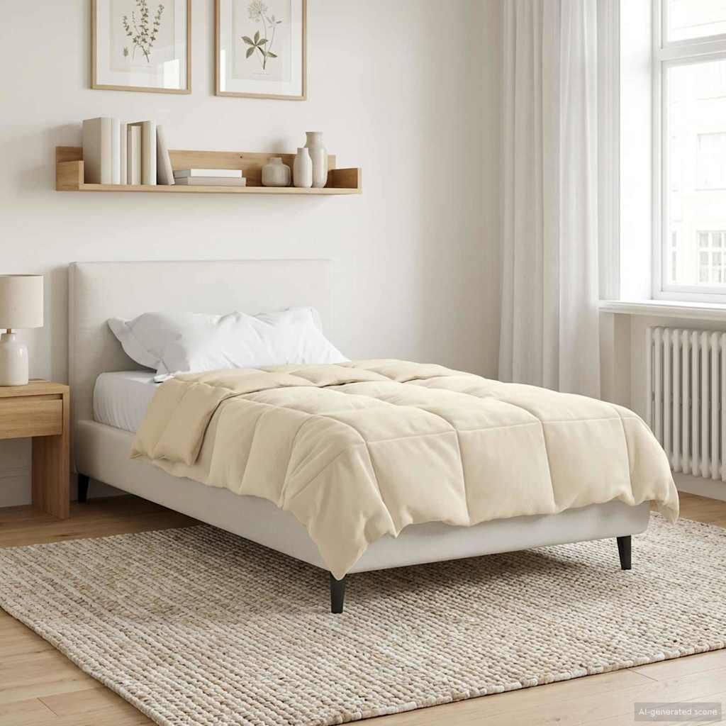 Sommerdyne i mikrofiber - quiltet, creme 140 × 200 cm billede