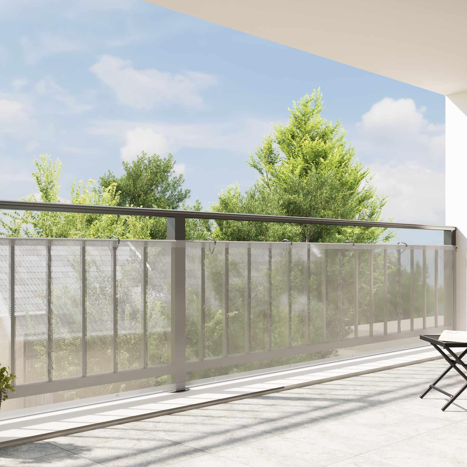 Presenning med øjer Transparent 1 x 12 m Polyethylen billede