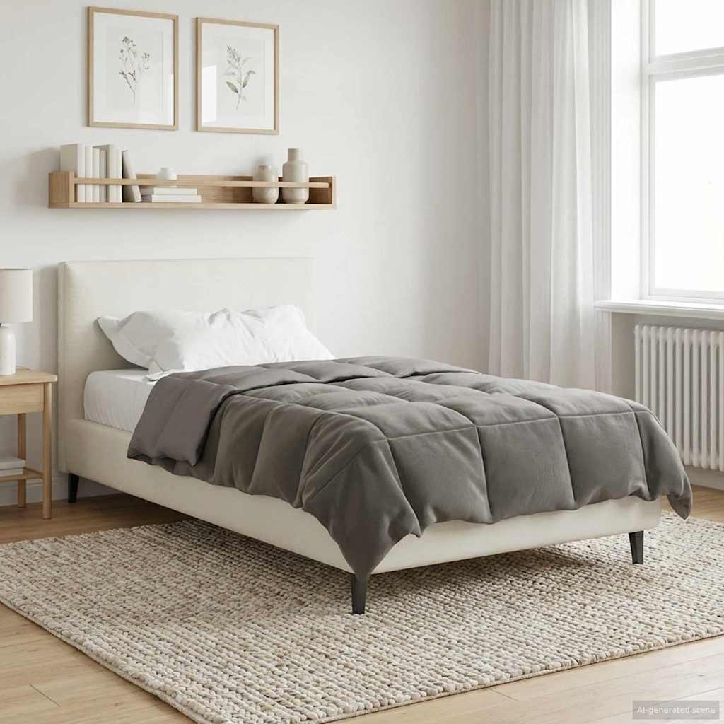 Sommer dyne Quilting Lysegrå 140 x 220 cm Mikrofiber billede