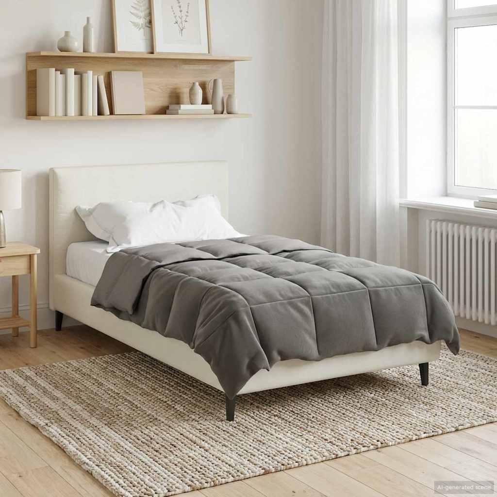 Sommer dyne Quilting Lysegrå 140 x 200 cm Mikrofiber billede