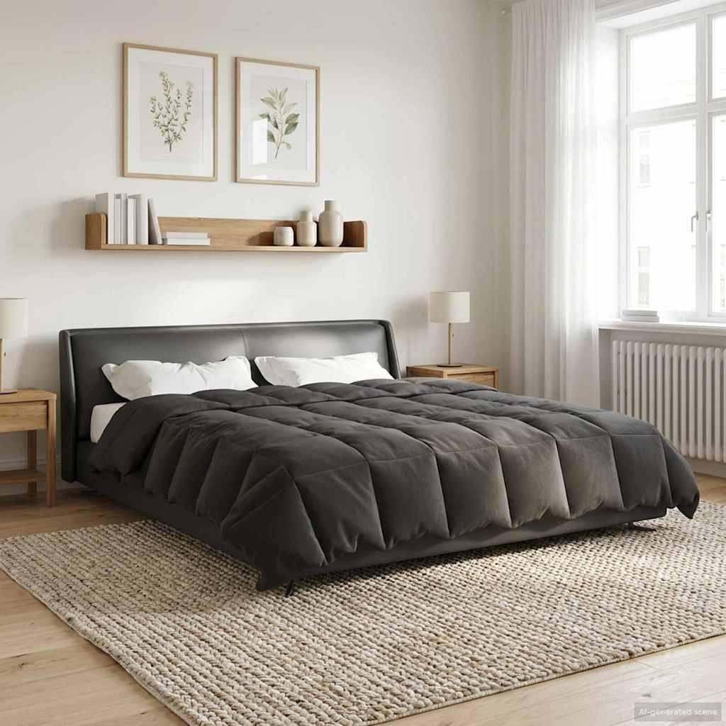 Sommer dyne Quilting Antracit 200 x 200 cm Mikrofiber billede