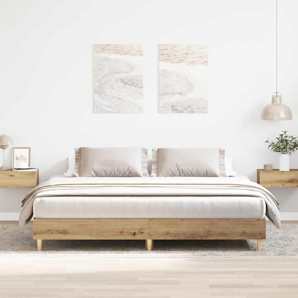 Sengestel uden madras 160x200 cm konstrueret træ kunsteg billede
