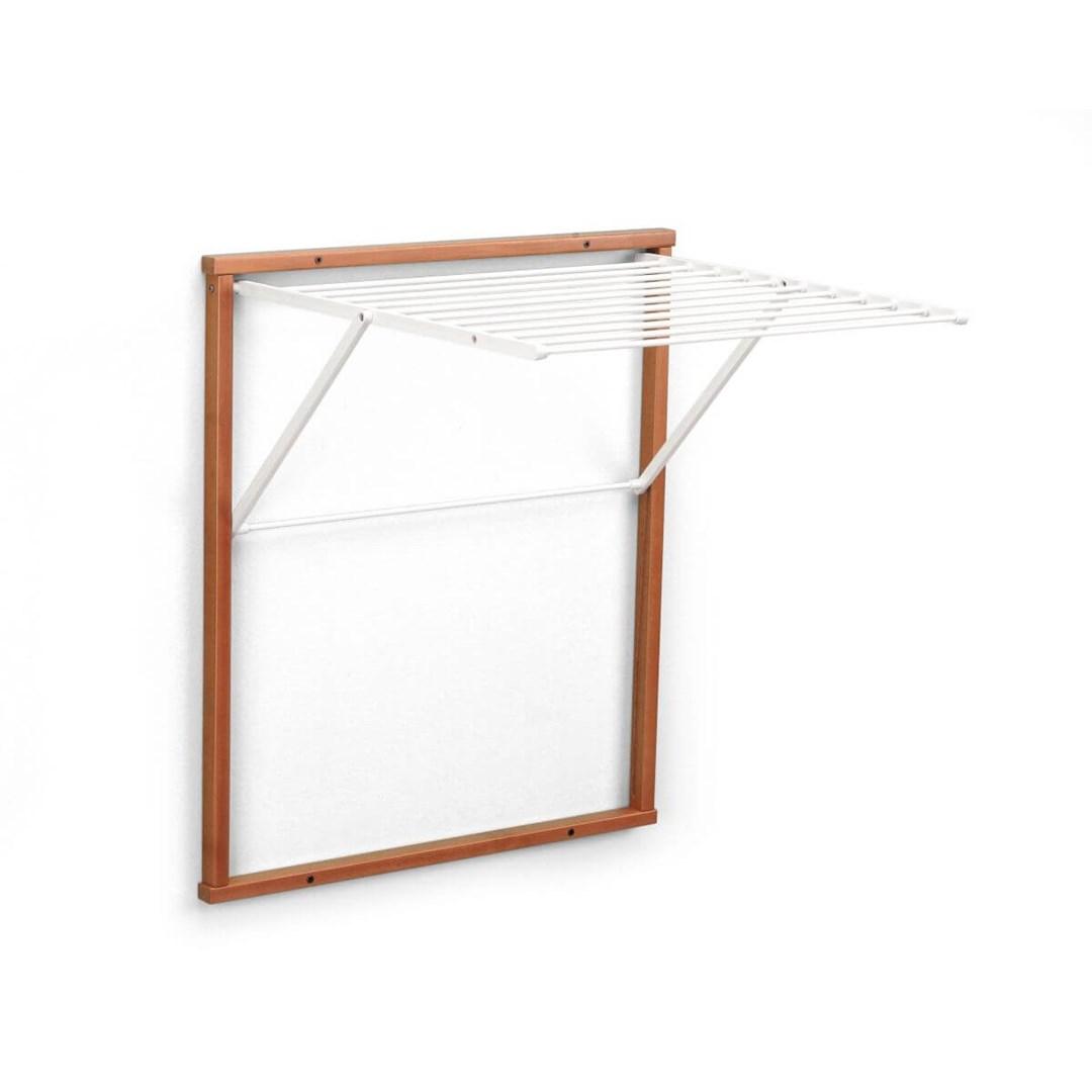 Vægmonteret tørrestativ - 80 × 69 cm, brun ramme (ARREDAMENTI KLEDY) billede