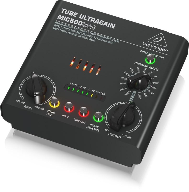 Behringer MIC500USB – rør-mikrofonforforstærker med USB billede
