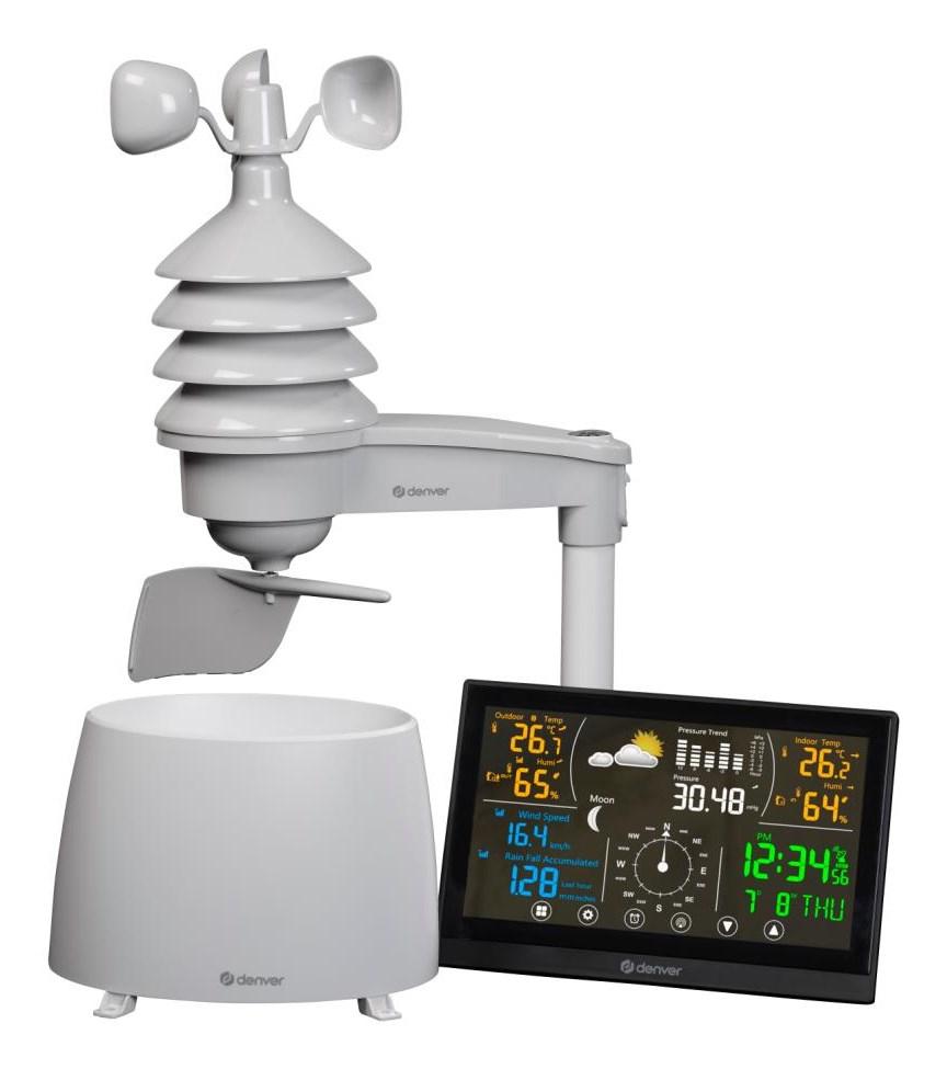 Denver WS-650 digital vejrstation - hvid, AC/batteri