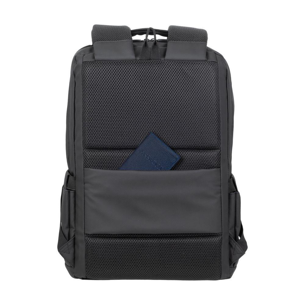 RivaCase Tegel rygsæk 15,6" - casual computertaske, sort polyester billede