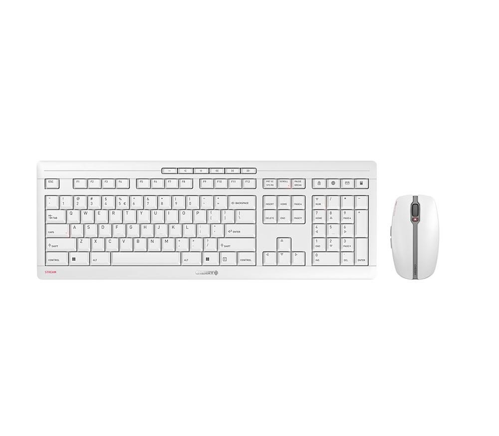 Cherry STREAM Desktop Recharge - trådløst tastatur og mus (RF, QWERTY engelsk, grå) billede