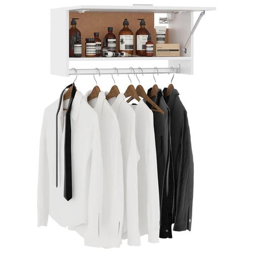 Garderobe 70x32,5x35 cm spånplade hvid