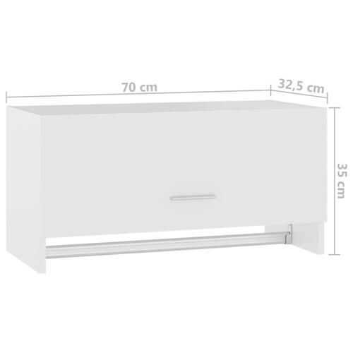 Garderobe 70x32,5x35 cm spånplade hvid