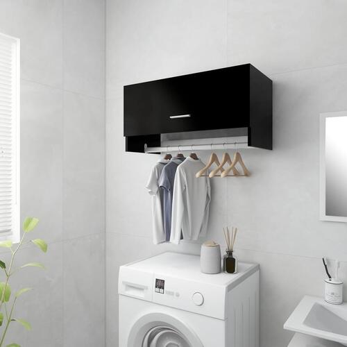 Garderobe 70x32,5x35 cm spånplade sort