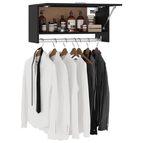Garderobe 70x32,5x35 cm spånplade sort