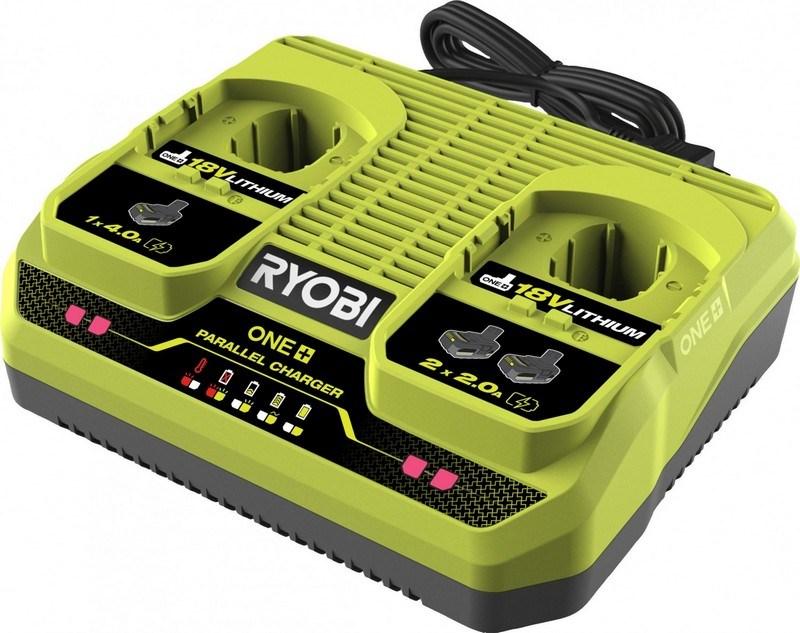RYOBI ONE+ 18V dobbelt oplader - 2 porte billede