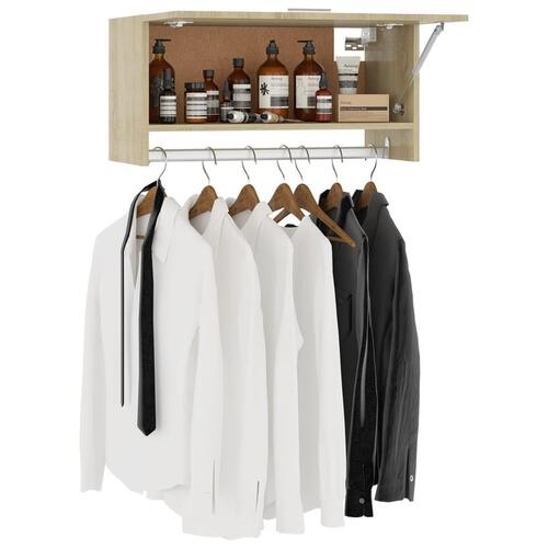 Garderobe 70x32,5x35 cm spånplade sonoma-eg