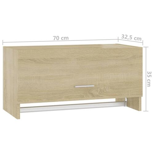 Garderobe 70x32,5x35 cm spånplade sonoma-eg