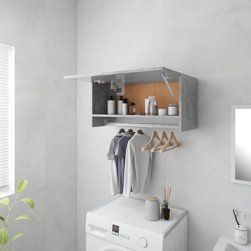 Garderobe 70x32,5x35 cm spånplade betongrå