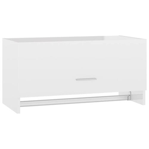 Garderobe 70x32,5x35 cm spånplade hvid højglans