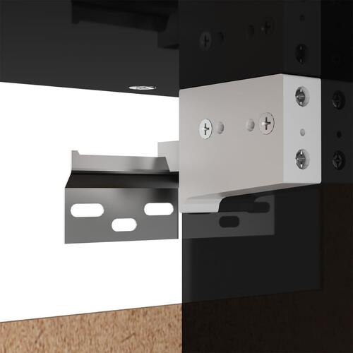 Garderobe 70x32,5x35 cm spånplade sort højglans