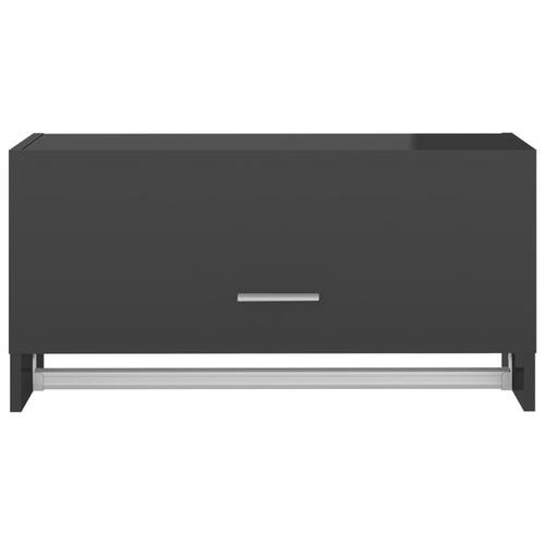 Garderobe 70x32,5x35 cm spånplade grå højglans