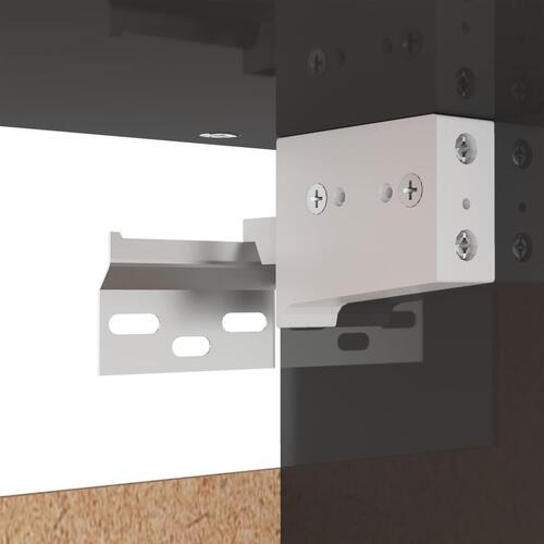 Garderobe 70x32,5x35 cm spånplade grå højglans