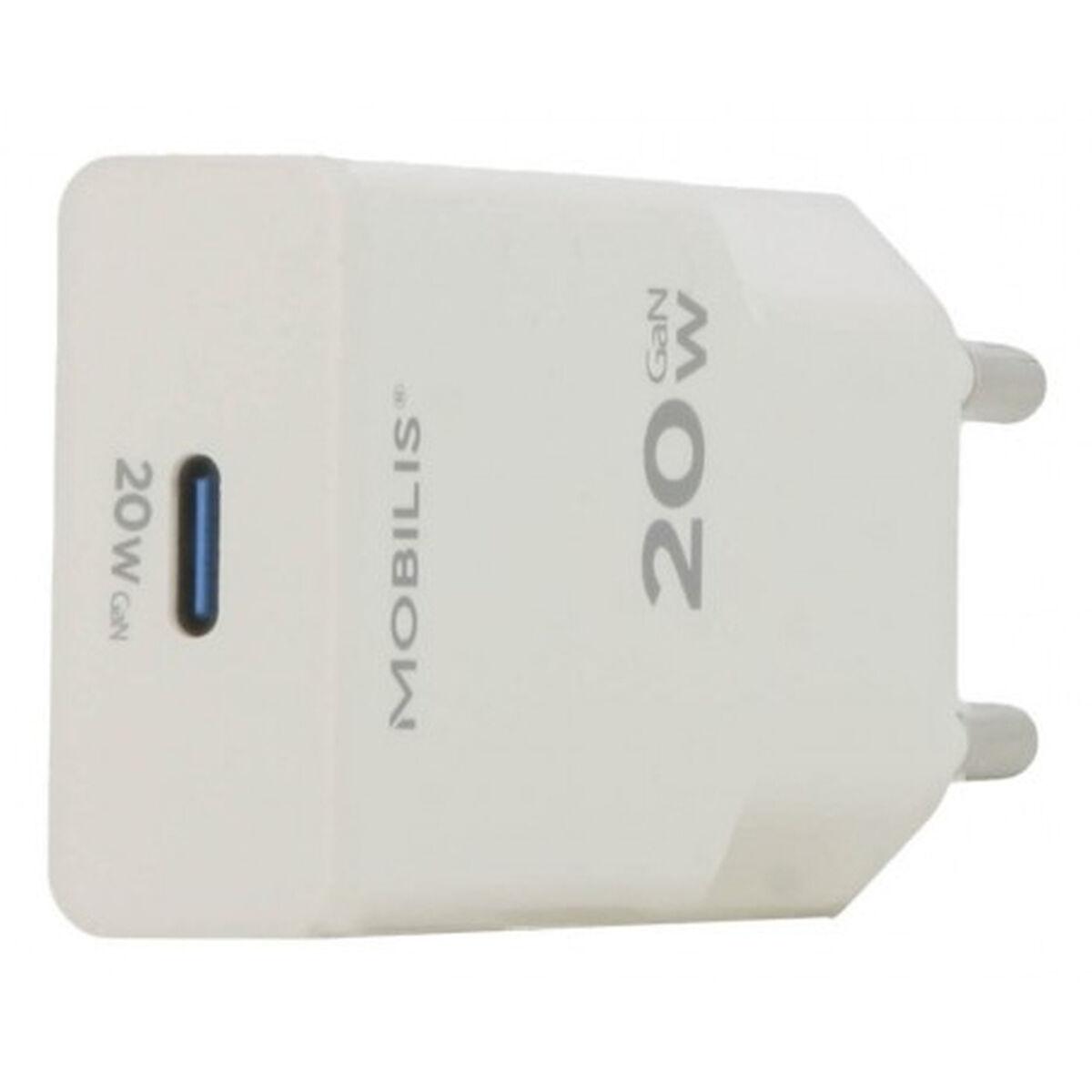 Mobilis 020025 vægoplader 20 W - USB‑C, hvid billede