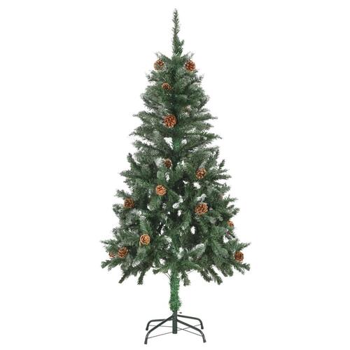 Juletræ med lys + julekugler og grankogler 150 cm
