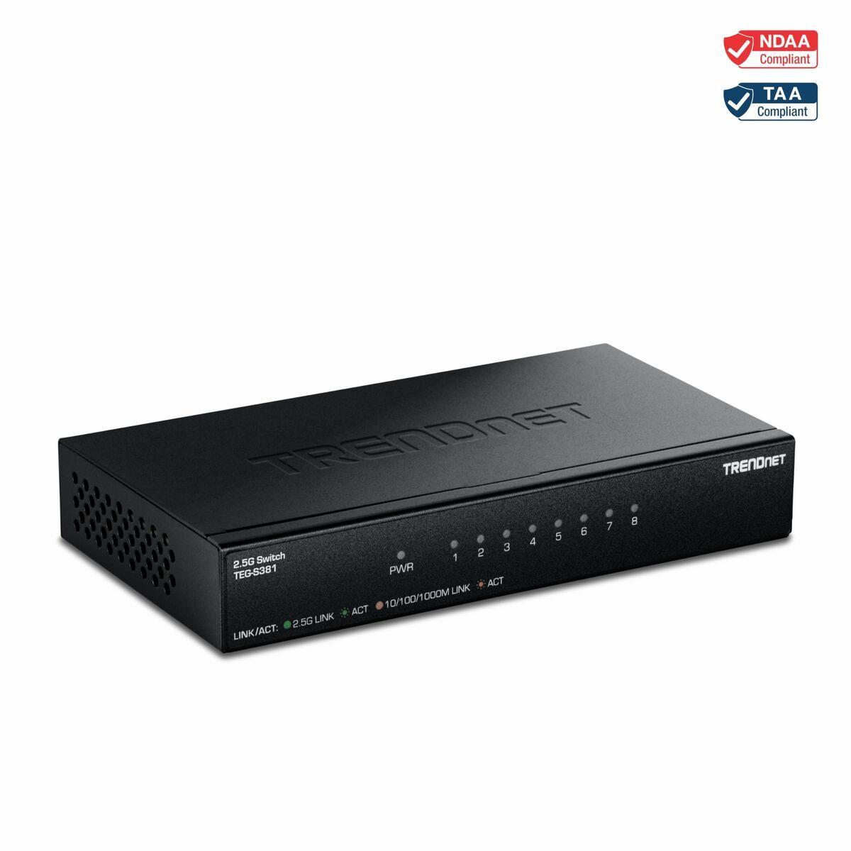 Trendnet TEG-S381 - 8‑ports 2,5G netværksswitch (metal, sort) billede