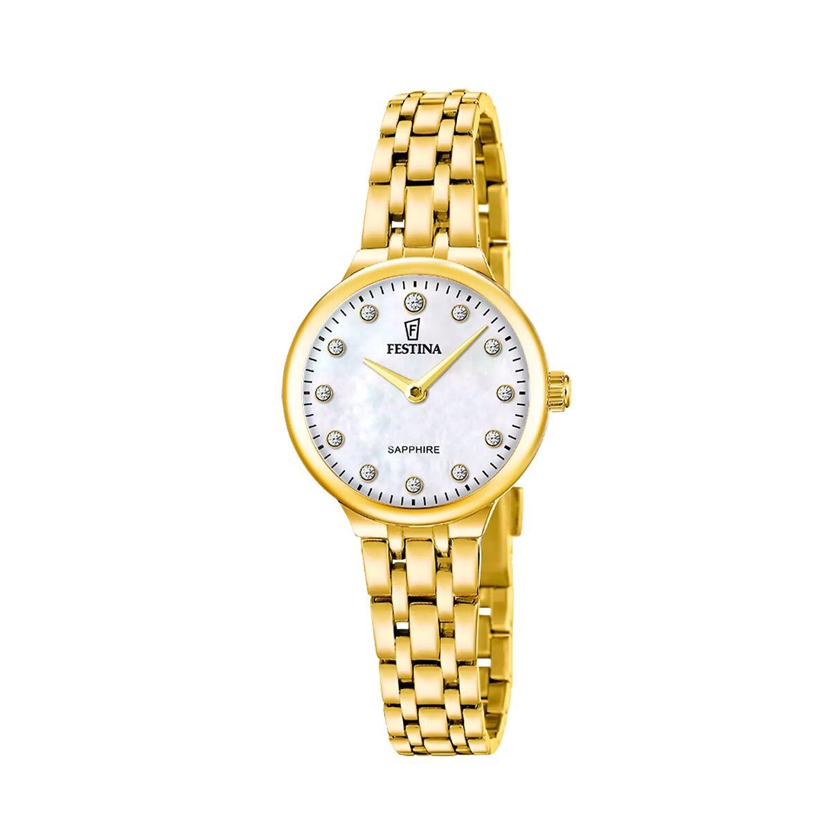 Festina F20745/1 dameur - gylden armbåndsur billede