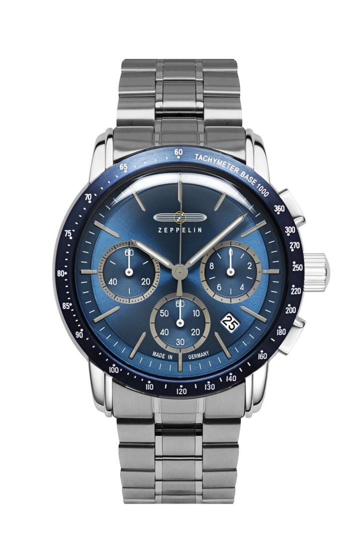 Zeppelin New York 8878MB3 - herreur med kronograf, quartz, 42 mm billede