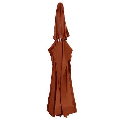 Parasoldug 610 cm - terracottafarvet, vandafvisende polyester
