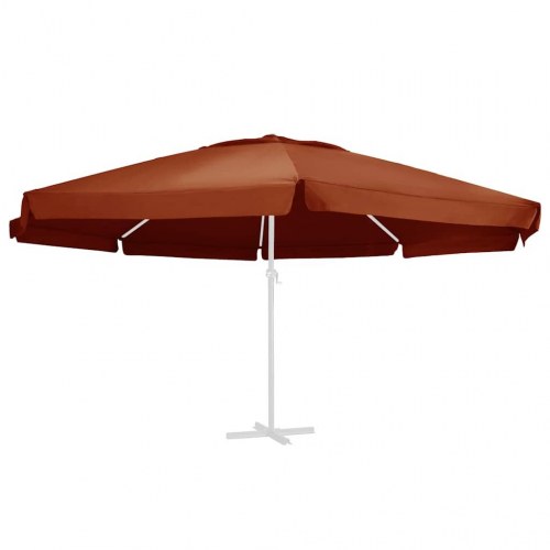Parasoldug 610 cm - terracottafarvet, vandafvisende polyester