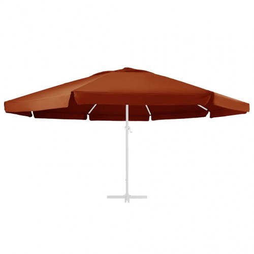 Parasoldug 610 cm - terracottafarvet, vandafvisende polyester