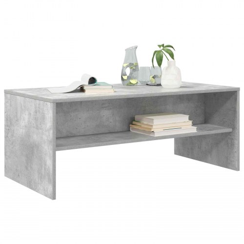 Sofabord i beton grå 100 x 50 x 40 cm - konstrueret træ
