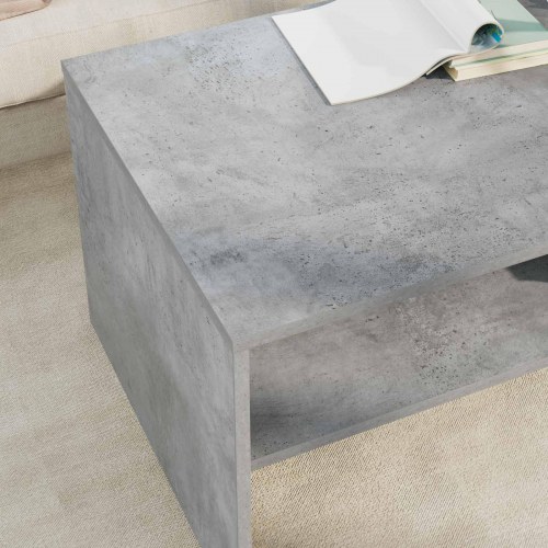 Sofabord i beton grå 100 x 50 x 40 cm - konstrueret træ