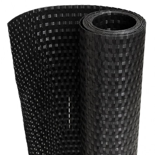 Altanafskærmning i polyrattan 1000 × 100 cm - sort