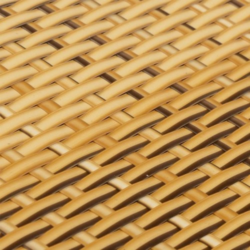 Altanafskærmning 1000 × 100 cm i polyrattan - lysebrun