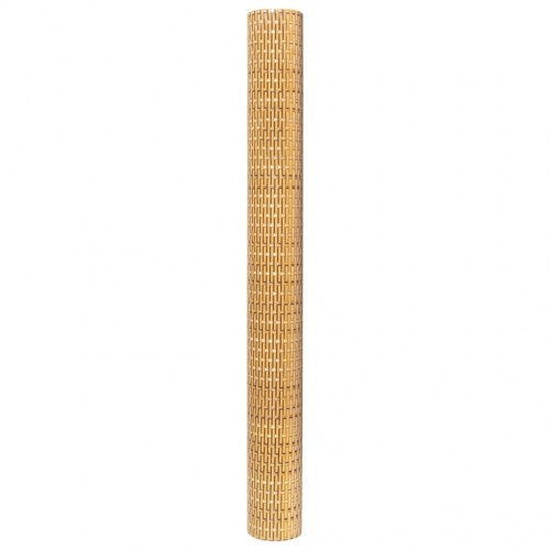 Altanafskærmning 600 × 80 cm i polyrattan - lysebrun