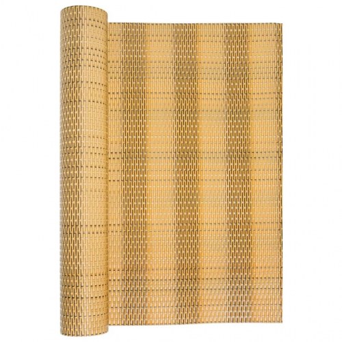 Altanafskærmning i polyrattan 500 × 90 cm - lysebrun