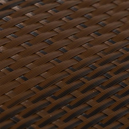 Altanafskærmning 1000×80 cm i polyrattan - brun/sort