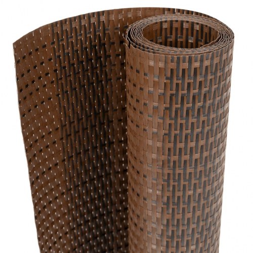 Altanafskærmning 600x80 cm polyrattan brun og sort