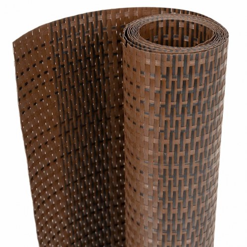 Altanafskærmning 400×80 cm i polyrattan - brun/sort