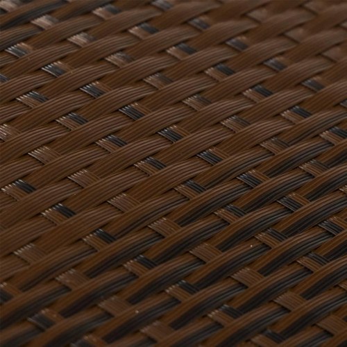 Altanafskærmning 400×80 cm i polyrattan - brun/sort