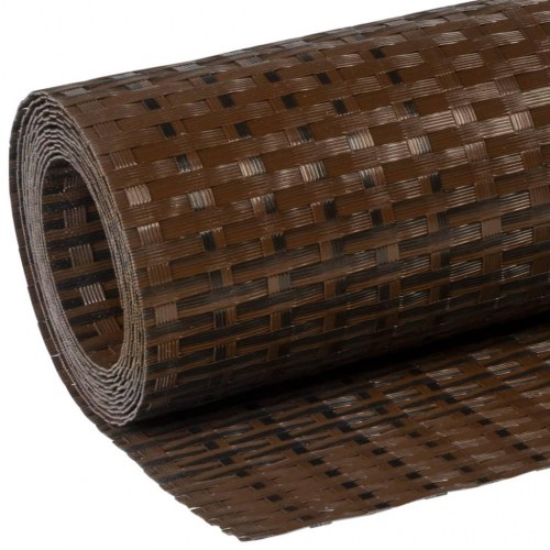 Altanafskærmning 400×80 cm i polyrattan - brun/sort