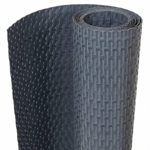 Altanafskærmning i polyrattan 1000 × 100 cm - antracitgrå
