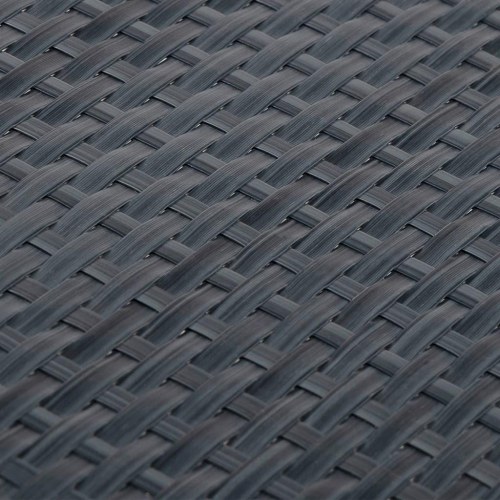 Altanafskærmning i polyrattan 1000 × 100 cm - antracitgrå