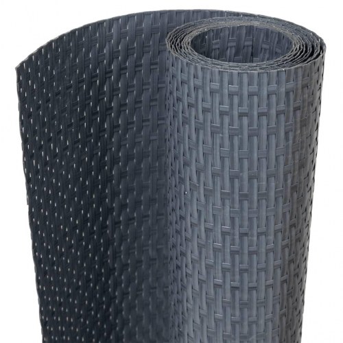 Altanafskærmning 400×100 cm i polyrattan - antracitgrå