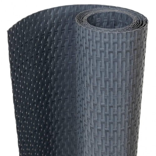 Altanafskærmning 300 × 90 cm i polyrattan - antracitgrå