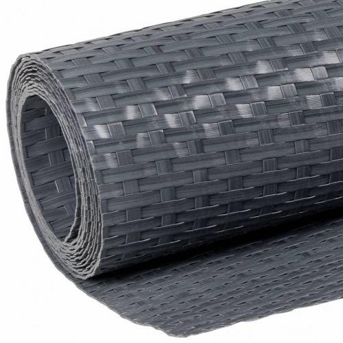 Altanafskærmning 300 × 90 cm i polyrattan - antracitgrå