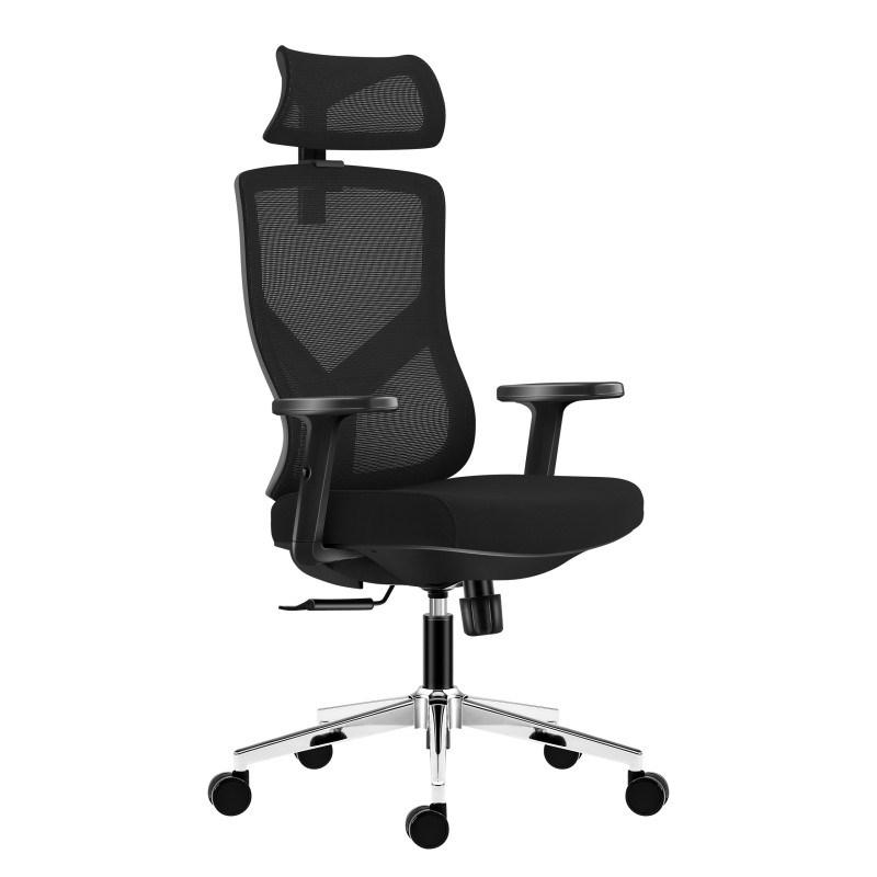 MARK ADLER Manager 3.3 – sort ergonomisk kontorstol med nakkestøtte billede