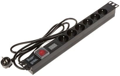 Delta Energy Systems PD-6/R-VA stikdåse – 6 udtag med afbryder billede